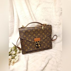 Authentic pre-owned Louis Vuitton Monceau crossbody shoulder bag